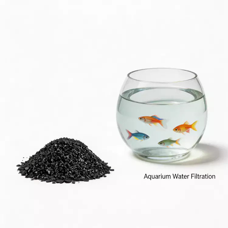 Carbone de purification de l'eau d'aquaculture/d'aquarium