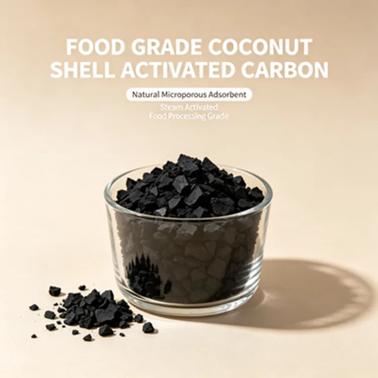 Charbon actif de coquille de noix de coco pour la transformation des aliments
