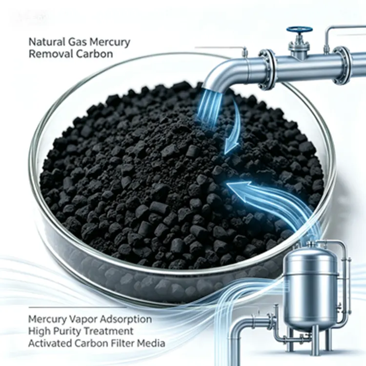 Charbon Mercury Scavenger pour la purification des gaz