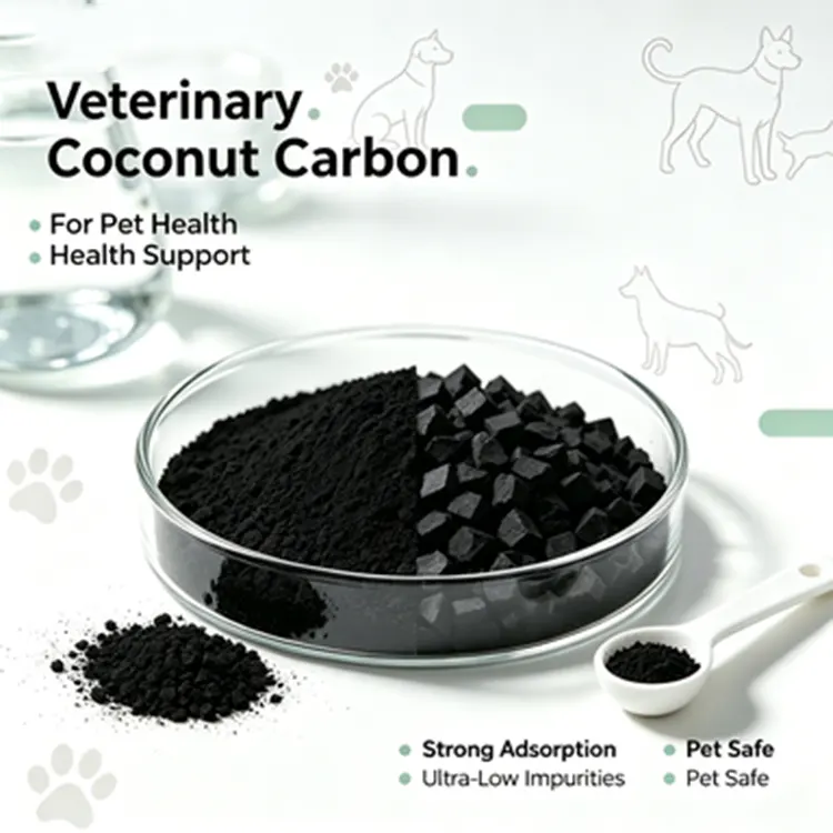 Charbon actif médicinal pour animaux de compagnie